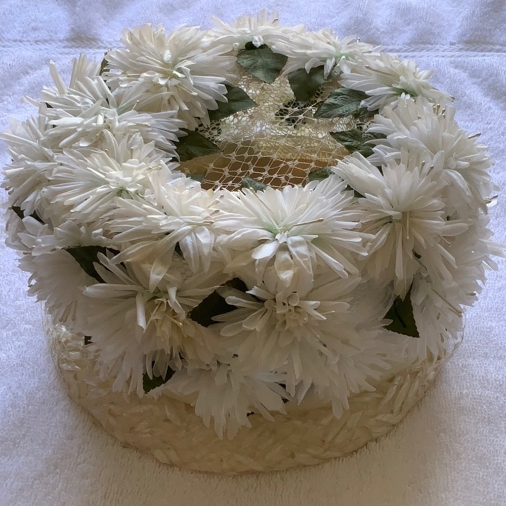 Vintage Floral Straw Hat
